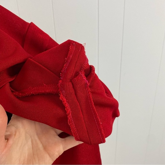 EXCLUSIVELY Misook Red Pleated Statement Short Sleeve Button Cardigan Top XL - Picture 13 of 16